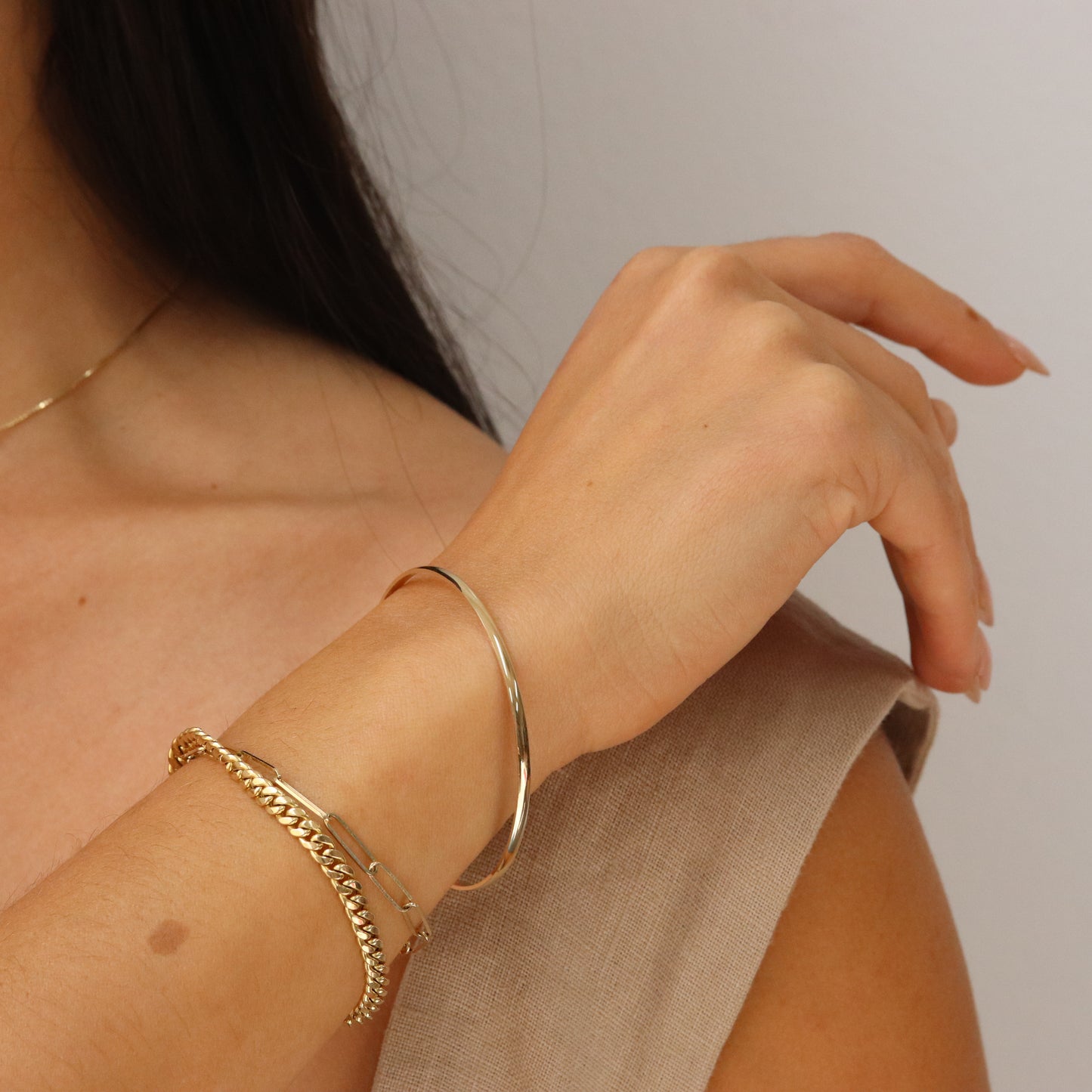 14K Gold Bangle Bracelet