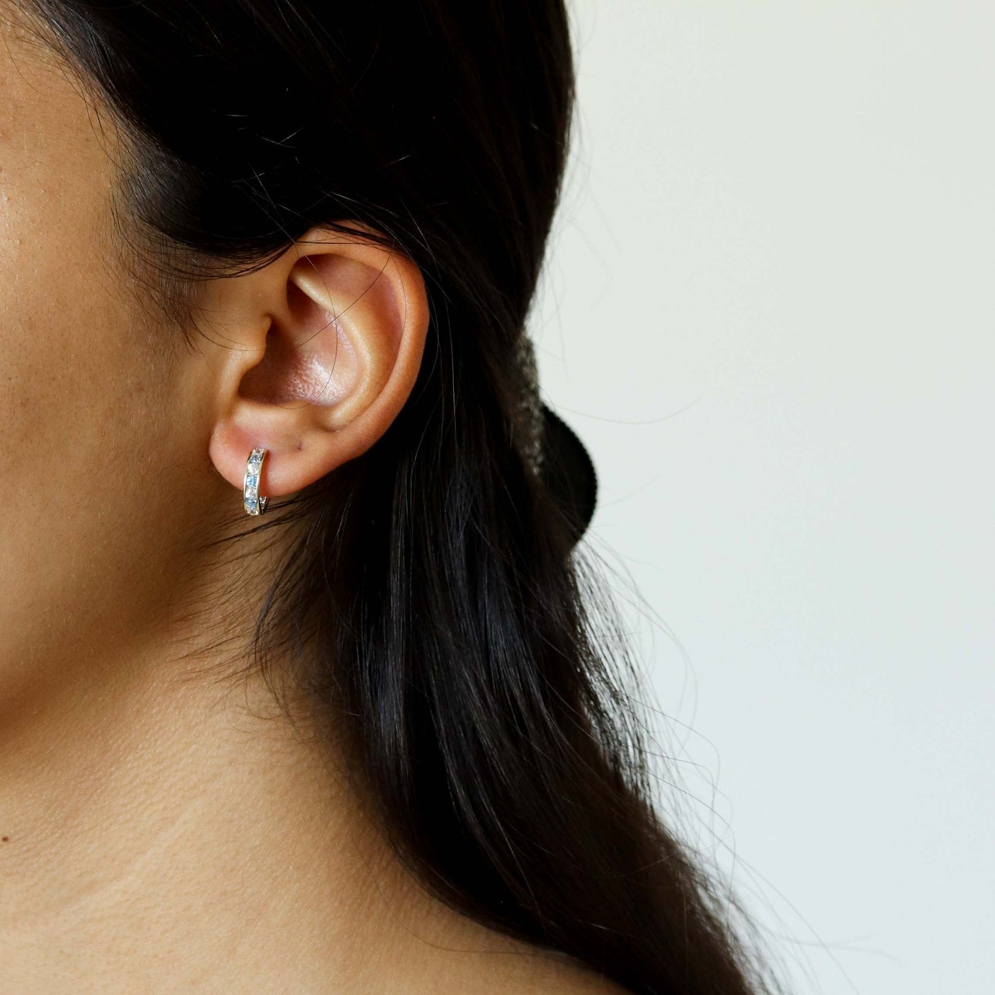 Sapphire Huggie Earrings