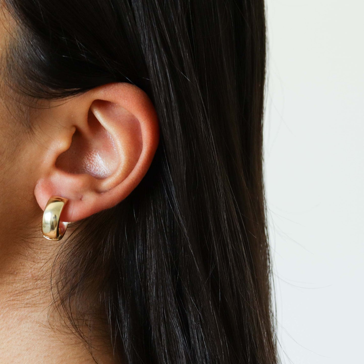 Chubby Huggie Hoop Earrings