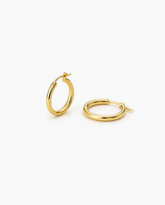 15mm Basic Hoop Earrings