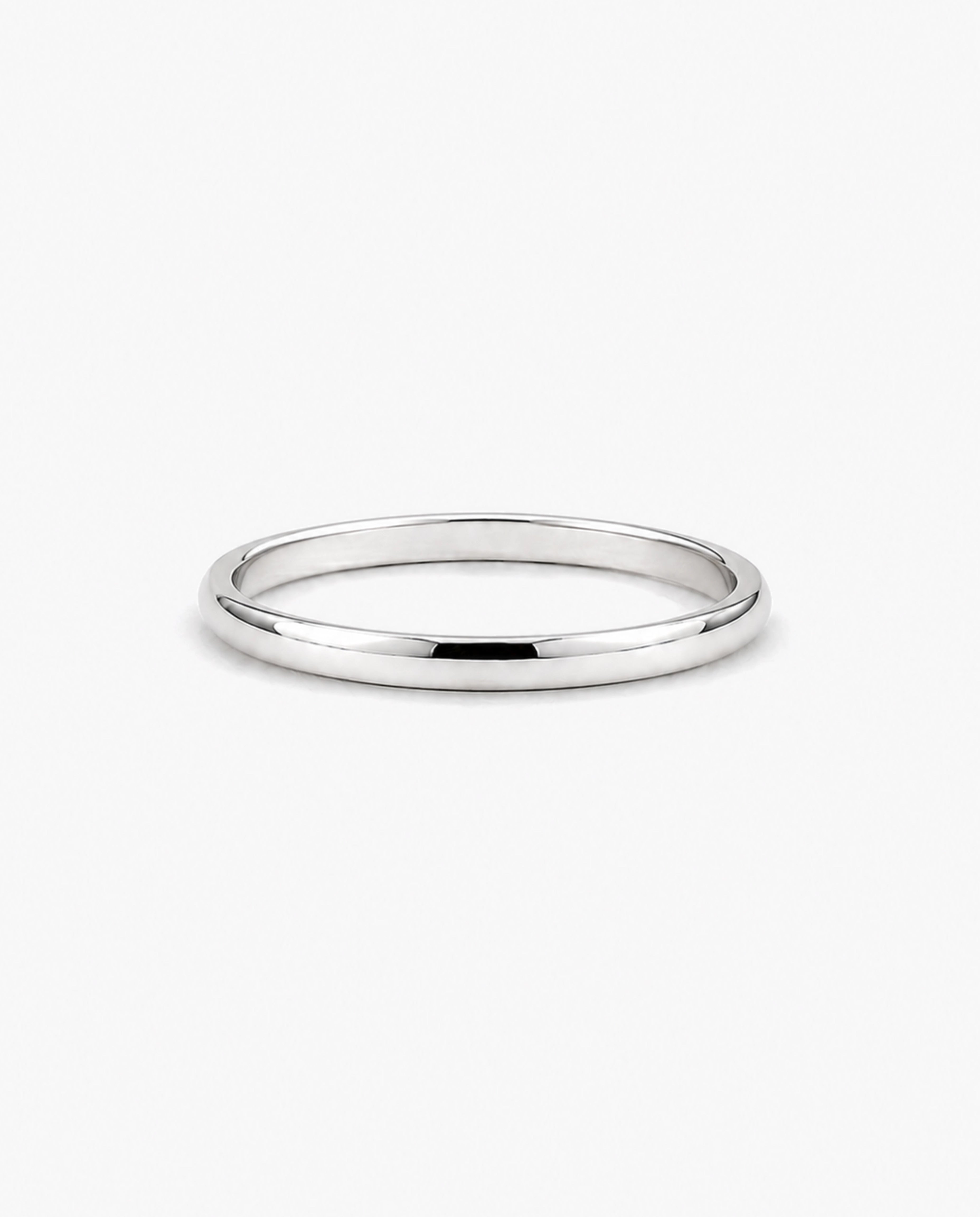 2mm White Gold Band Ring