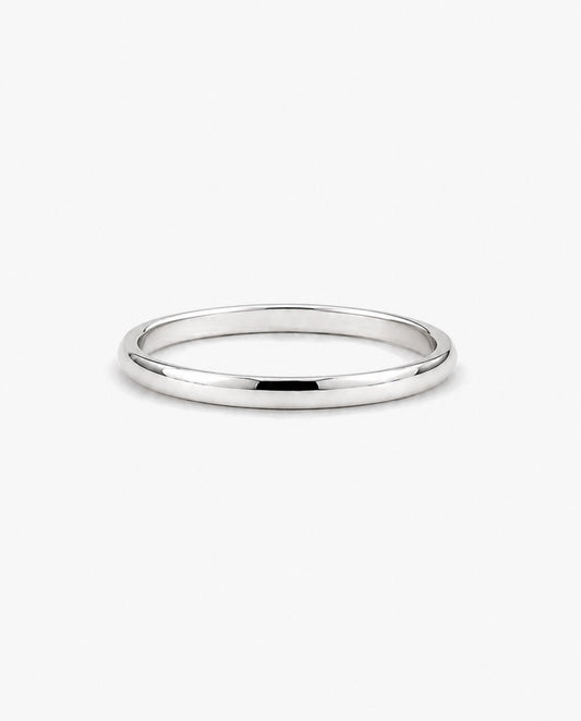 2mm White Gold Band Ring