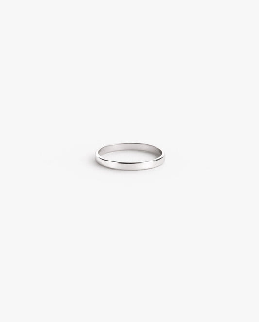 2mm White Gold Band Ring