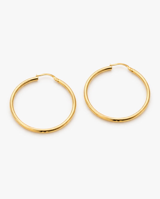 35mm Basic Hoop Earrings