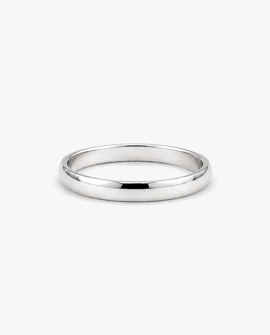 3mm White Gold Band Ring