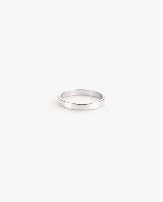 3mm White Gold Band Ring
