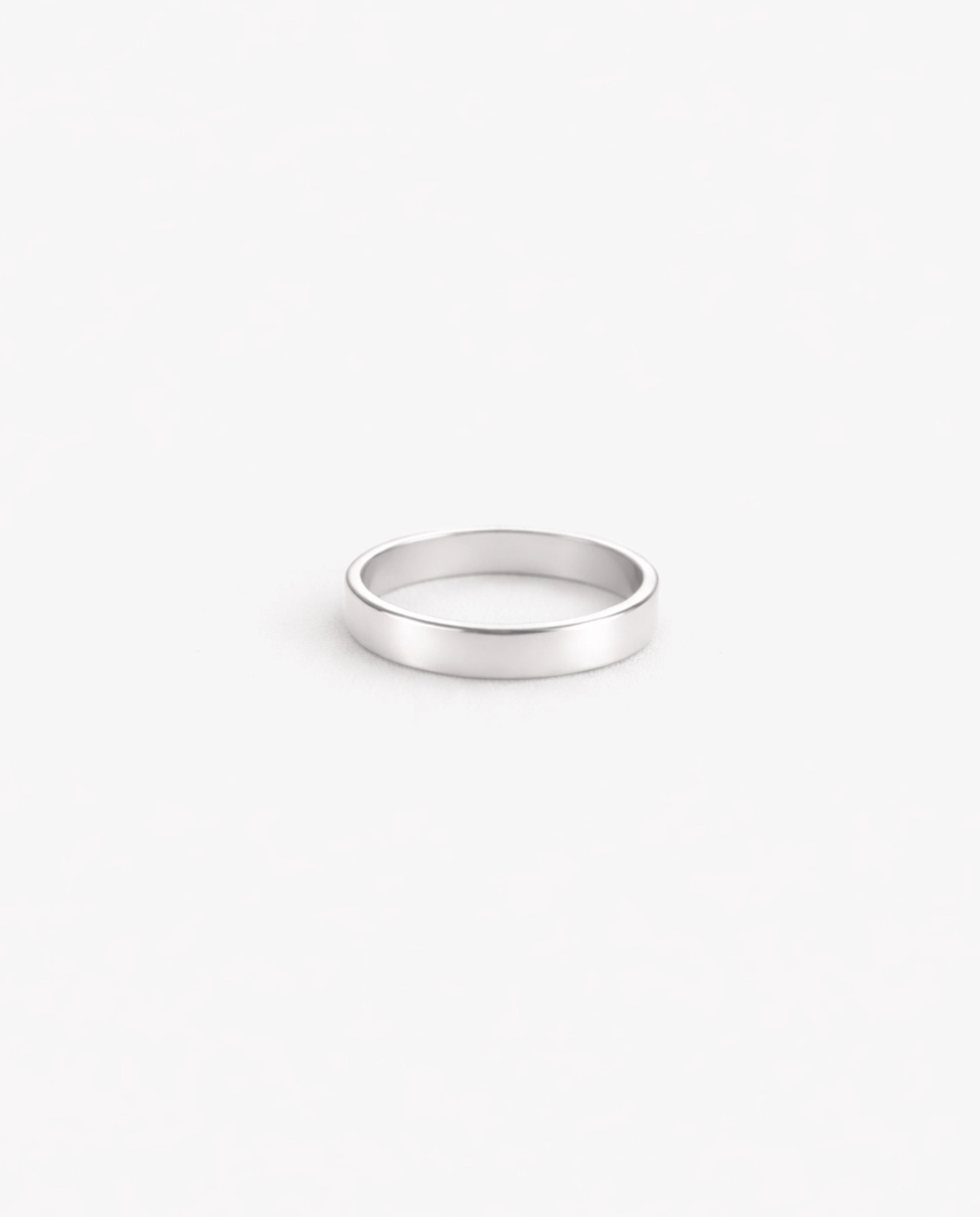 4mm White Gold Band Ring