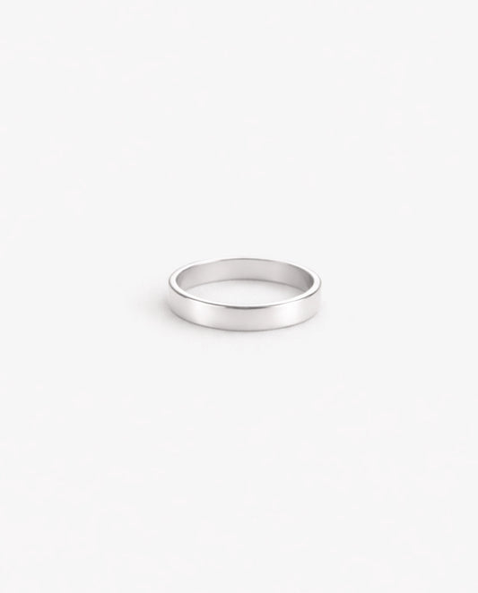 4mm White Gold Band Ring