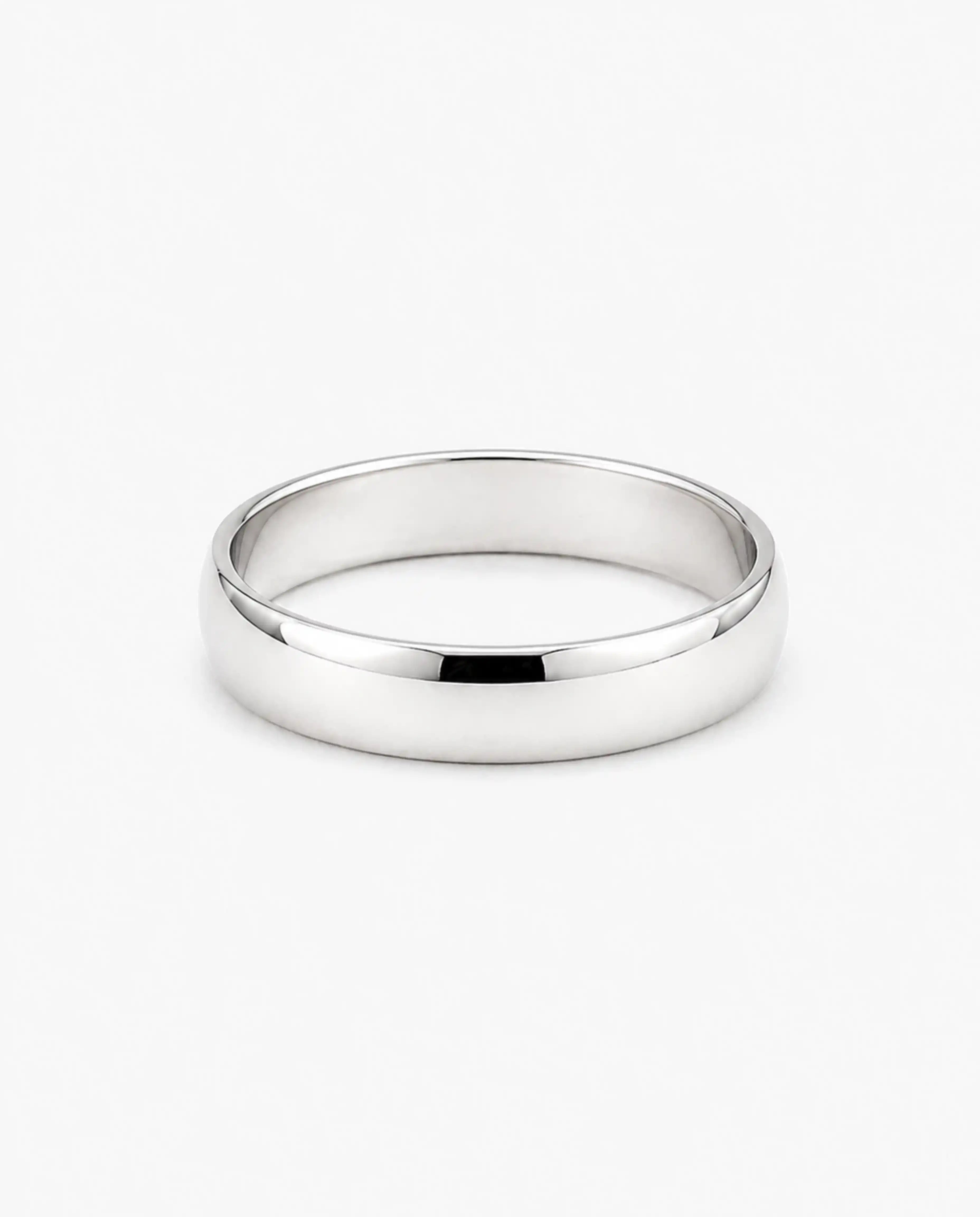 5mm White Gold Band Ring