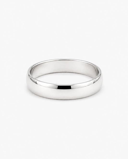 5mm White Gold Band Ring