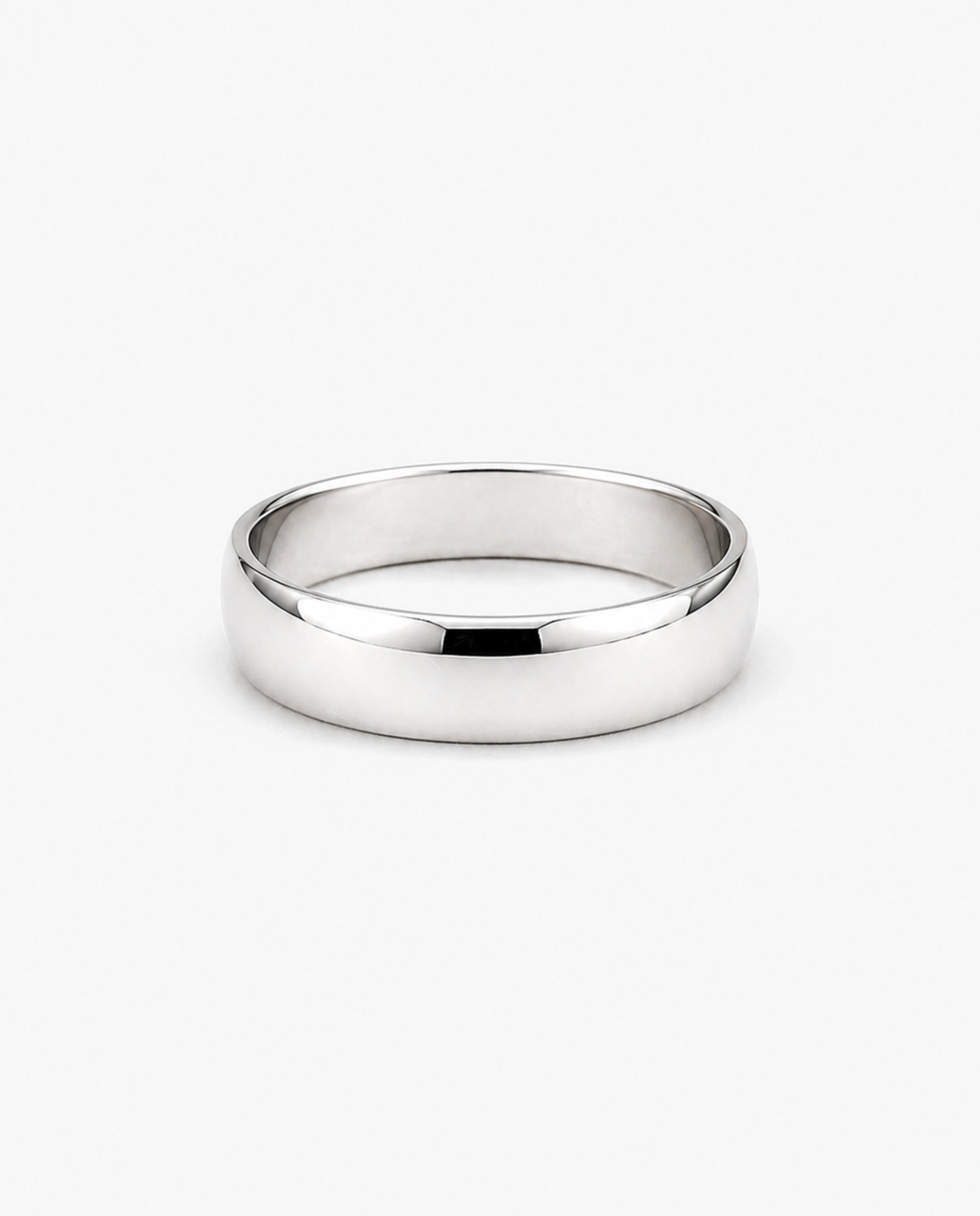 6mm White Gold Band Ring