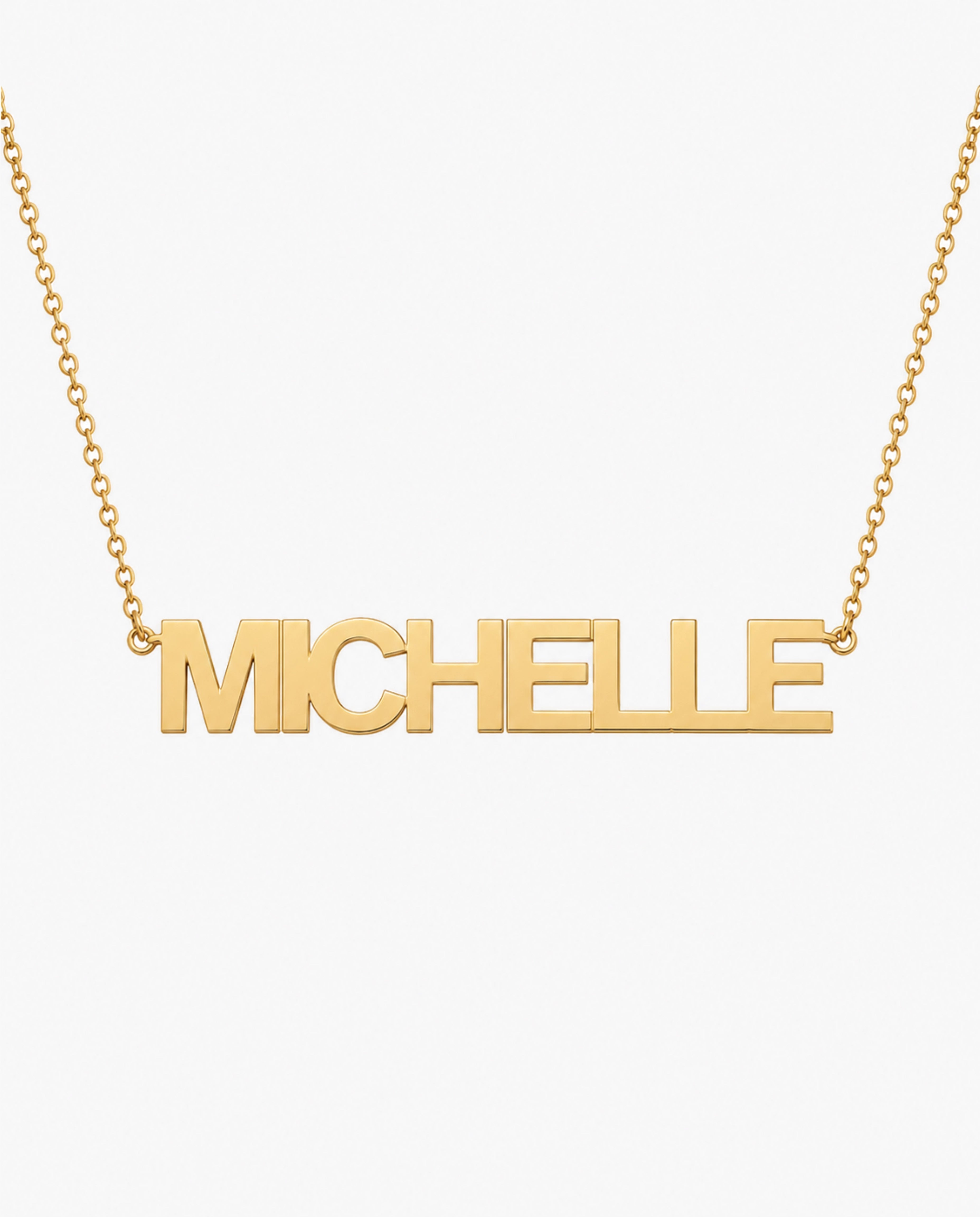 Block Name Necklace