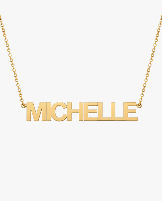 Block Name Necklace