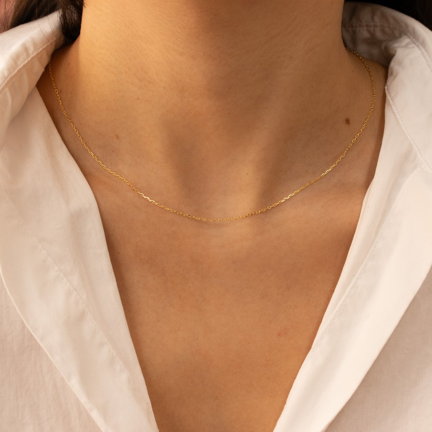 1mm Paperclip Chain Necklace