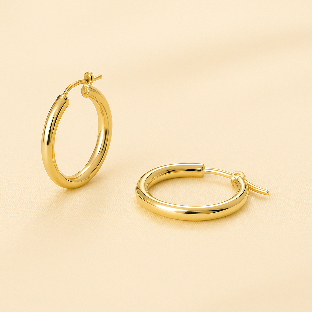 15mm Basic Hoop Earrings