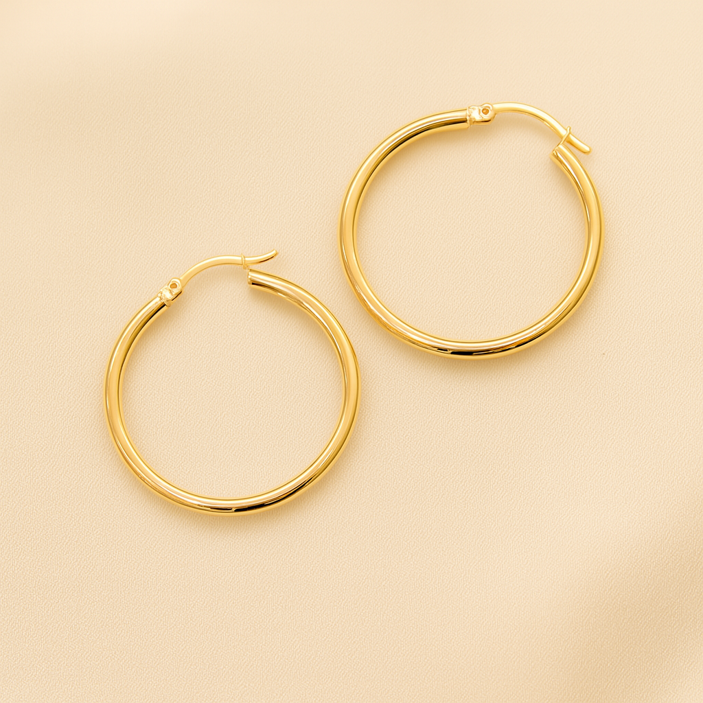 25mm Basic Hoop Earrings