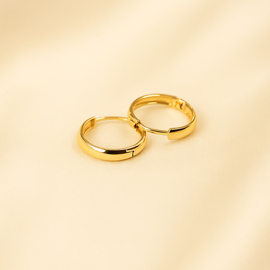 3MM Polished Huggie Earrings