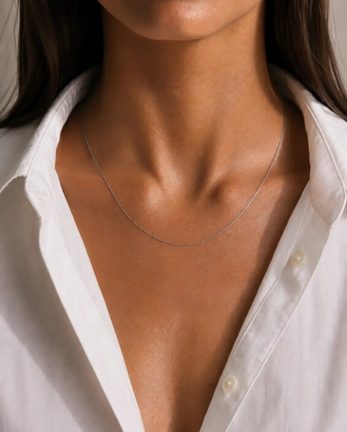 White Gold Box Chain