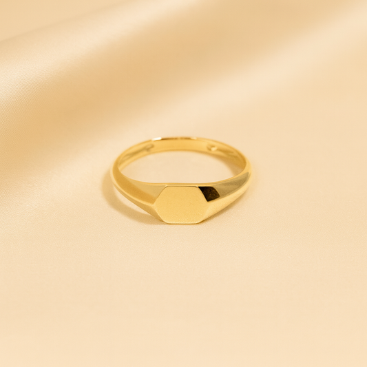 Hexagon Signet Ring