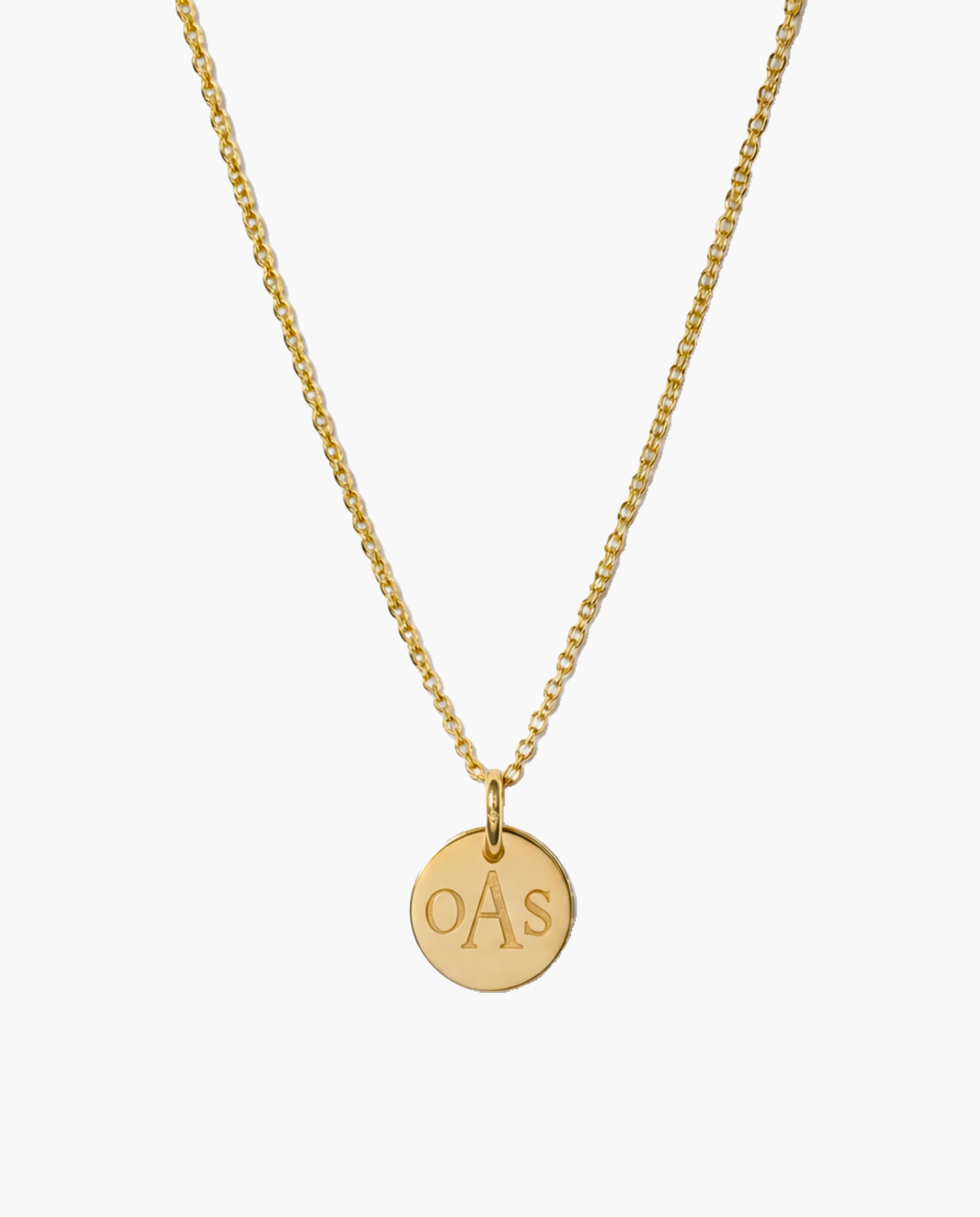 Dainty Engravable Circle Necklace