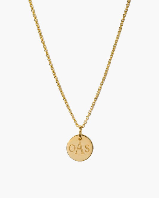 Dainty Engravable Circle Necklace
