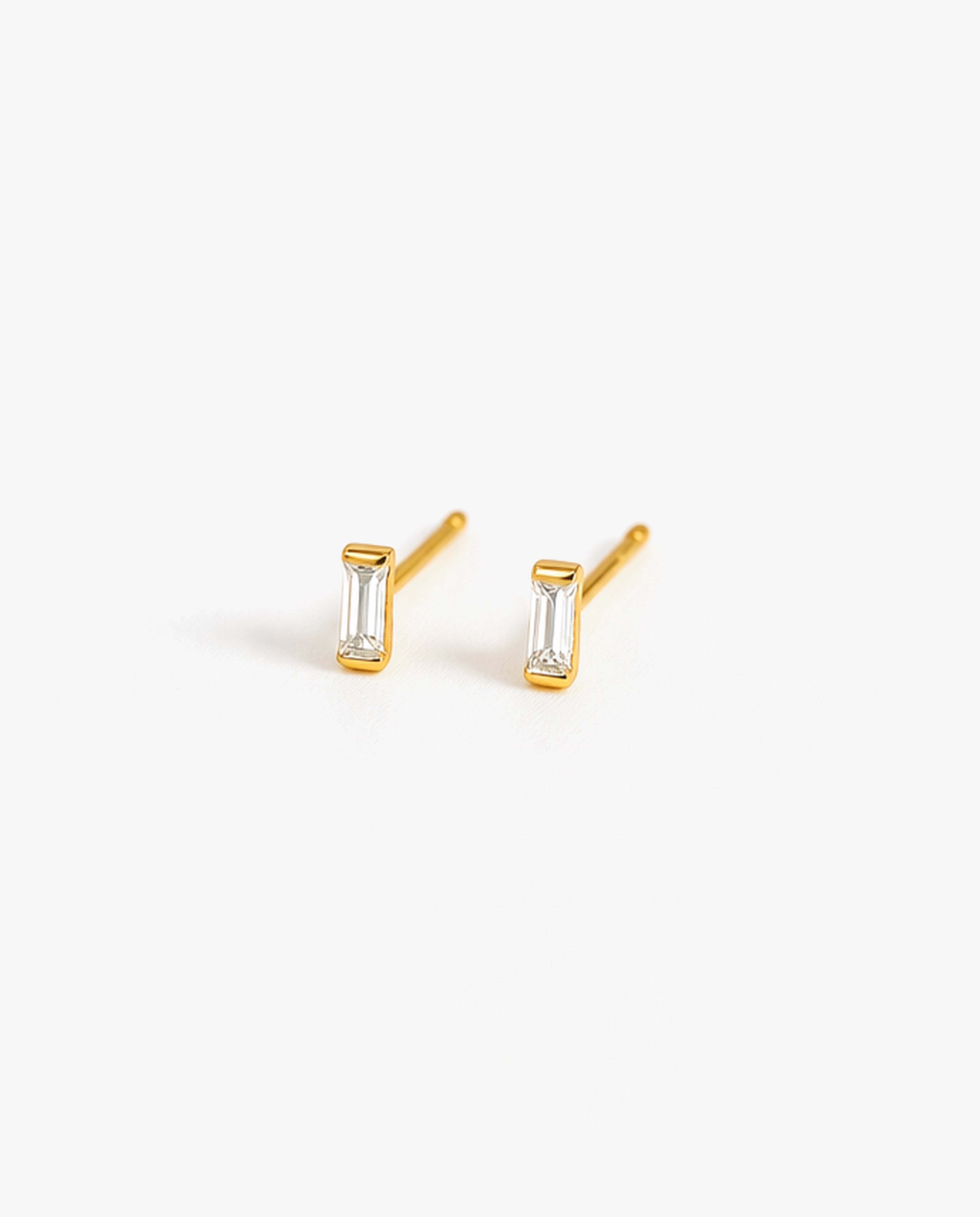 Diamond Baguette Stud Earrings