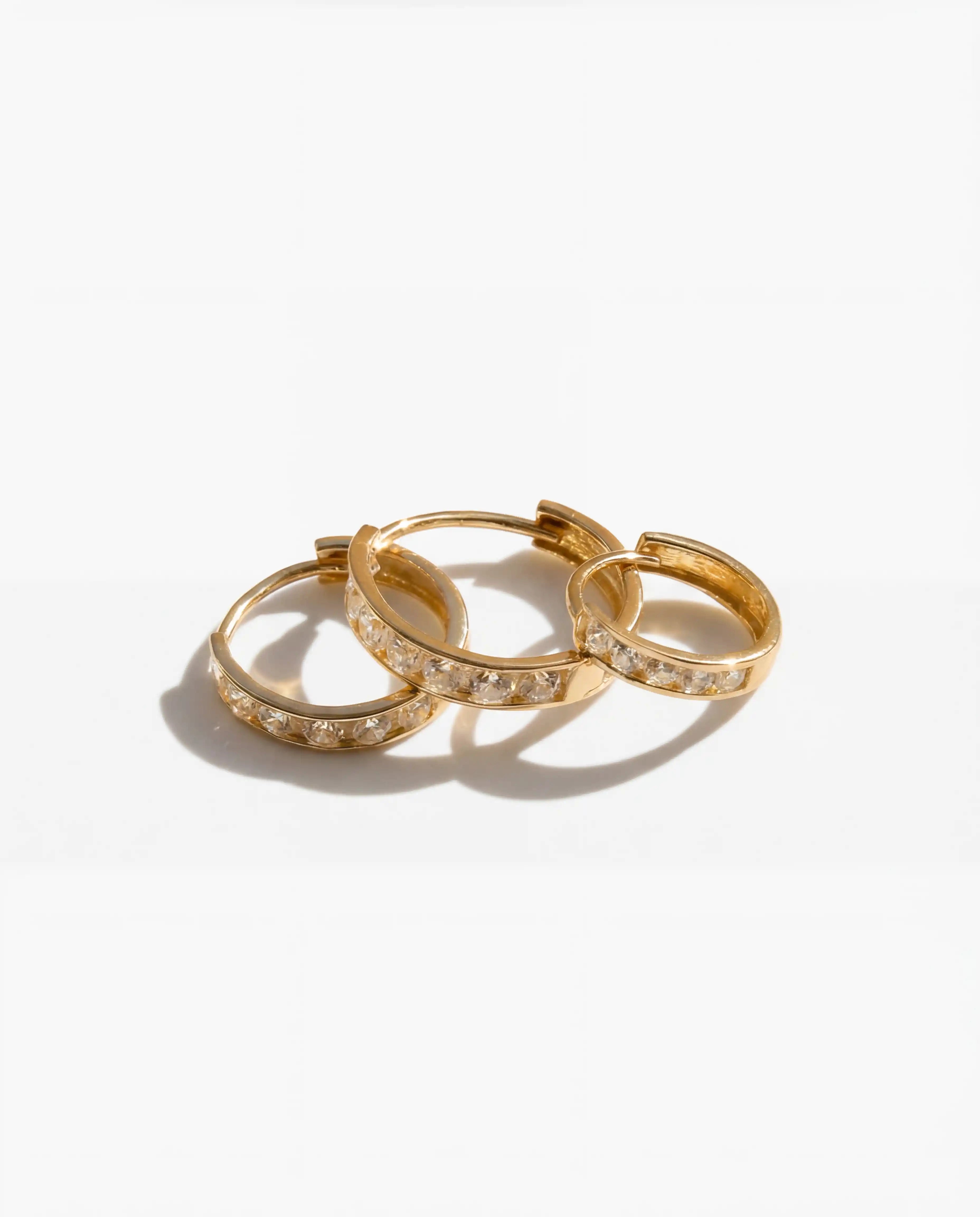 Diamond Huggie Earrings