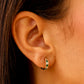 Emerald Huggie Earrings