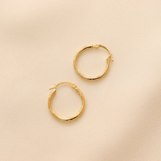 15mm Basic Hoop Earrings