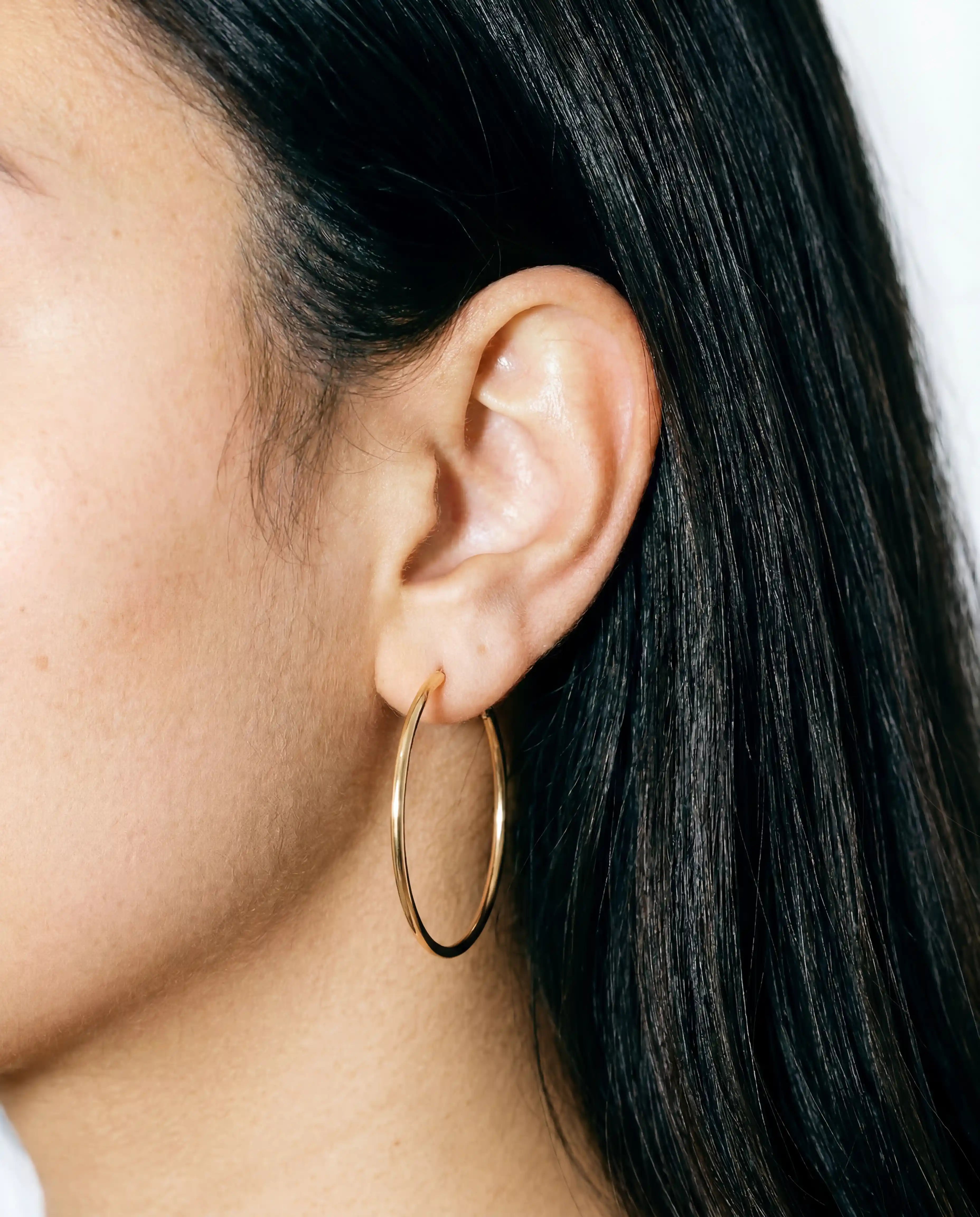 35mm Basic Hoop Earrings