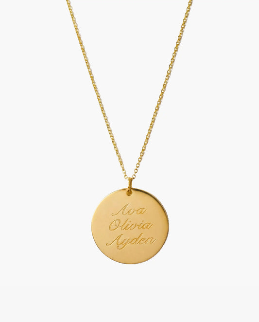 Engravable Circle Necklace
