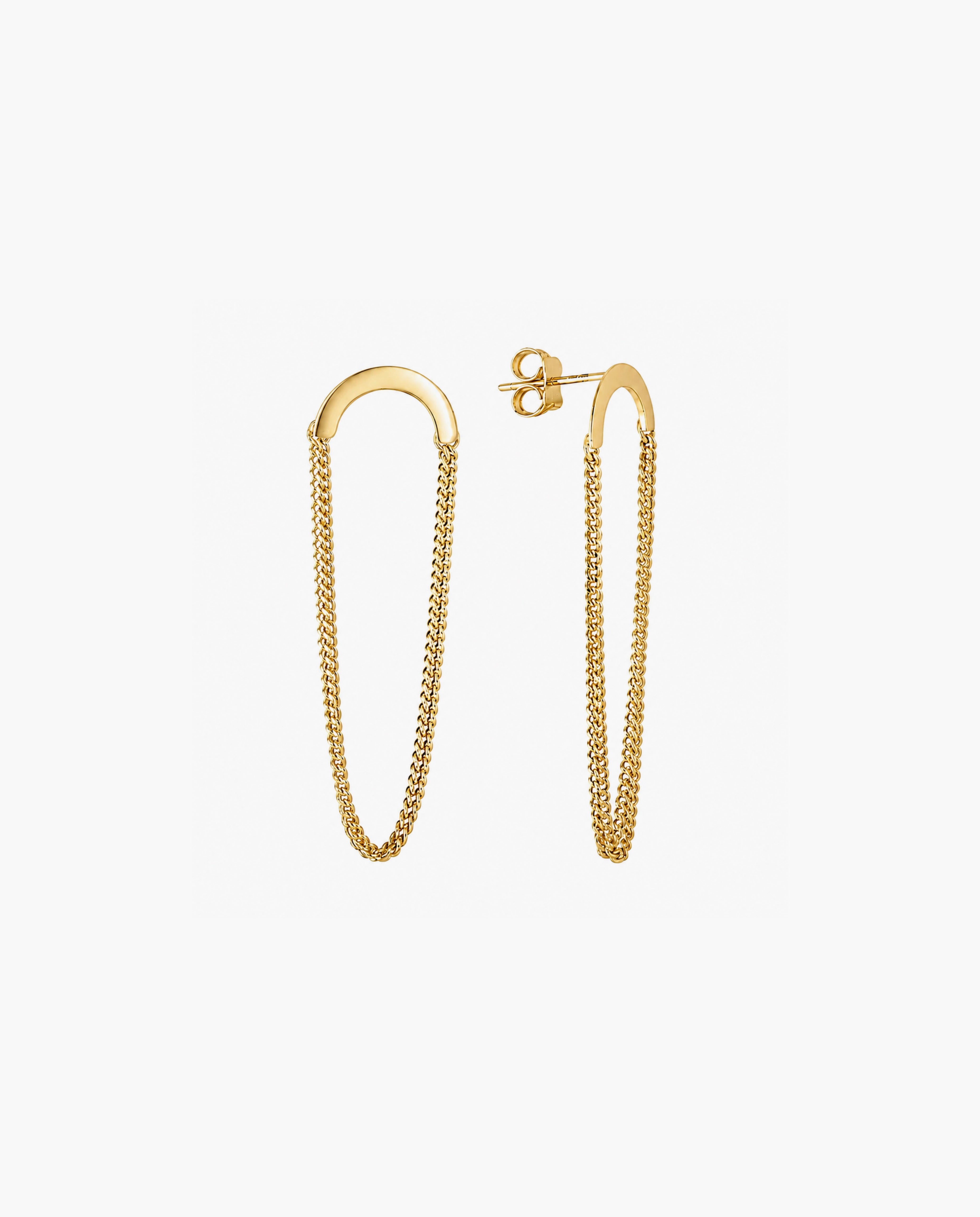 14K Gold Chain Drop Earrings
