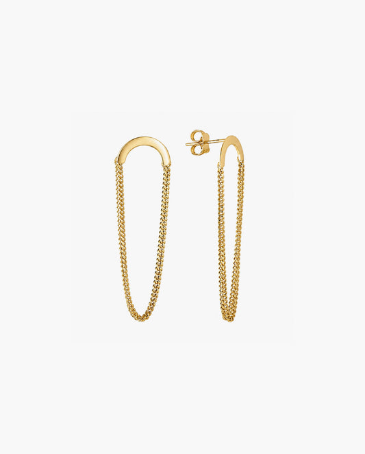 14K Gold Chain Drop Earrings