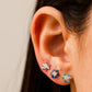 Birthstone Flower Stud Earrings