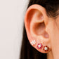 Birthstone Flower Stud Earrings