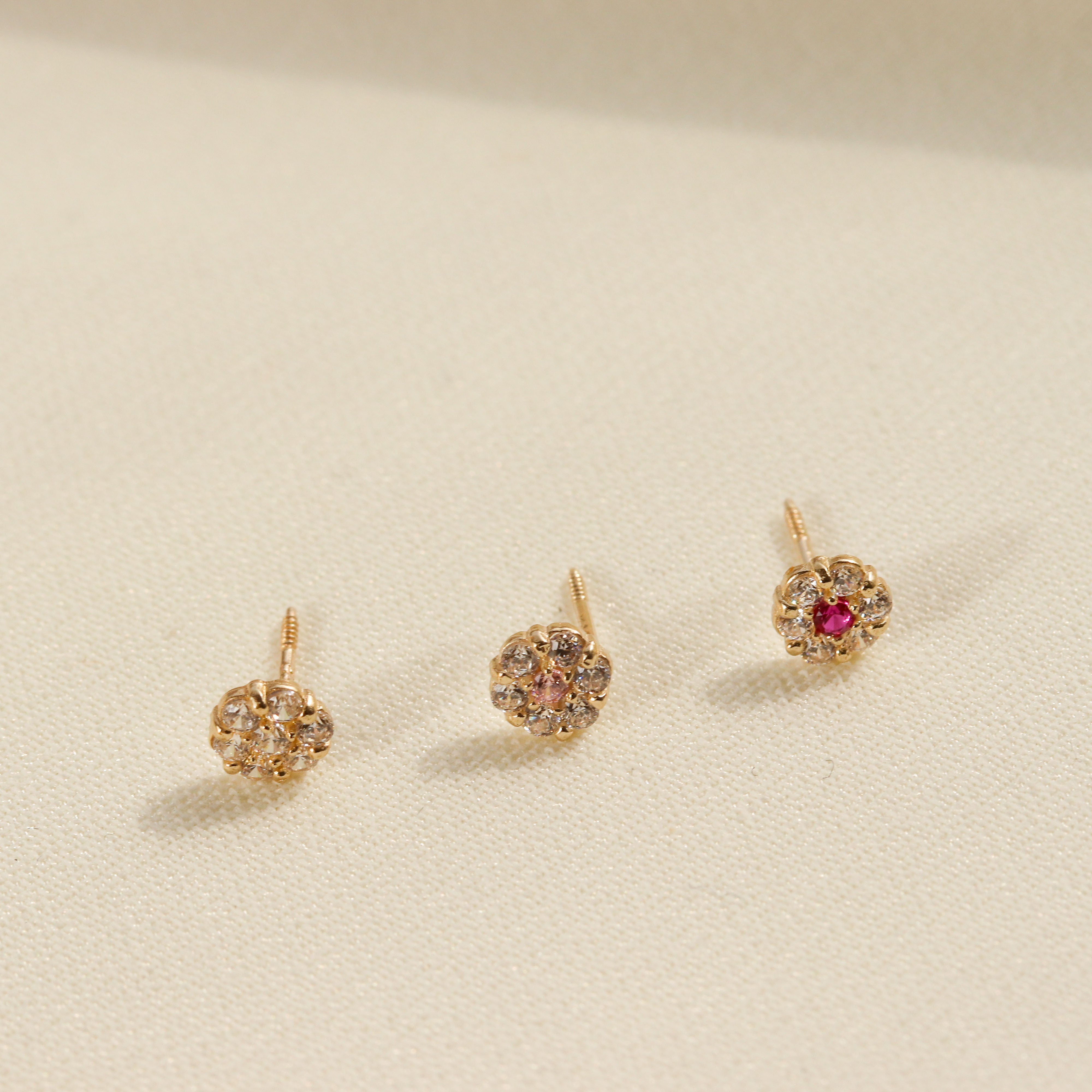 Buy quality Royale Collection 18k Rose gold Cluster Earring studs in Pune