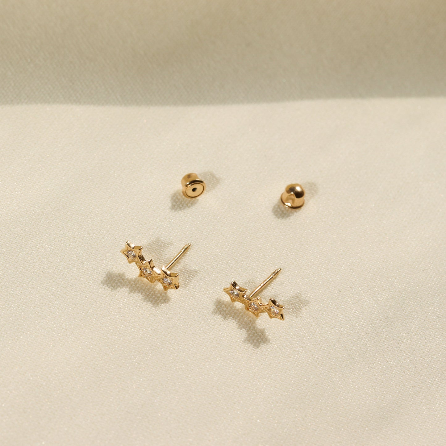 Triple Star Climber Earrings