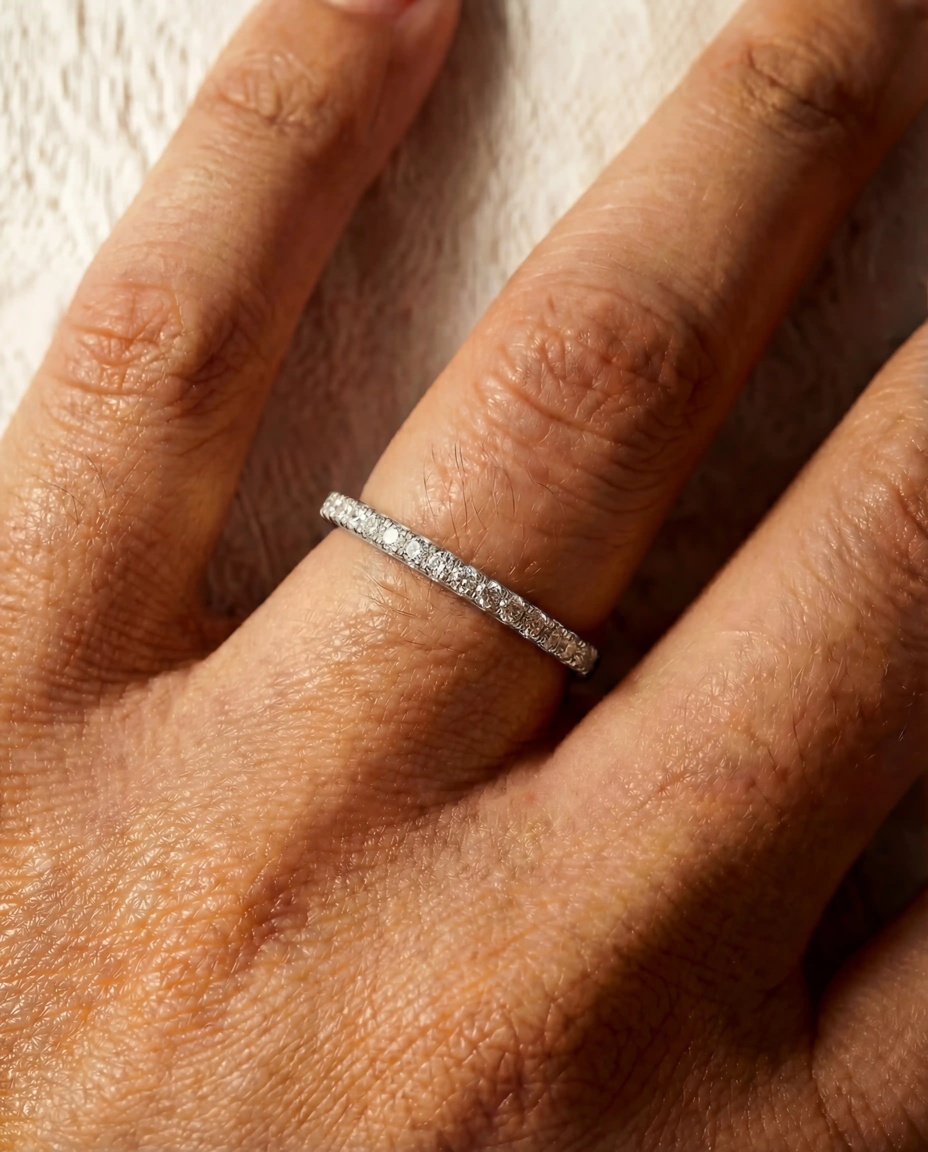 14K White Gold Pavé Ring