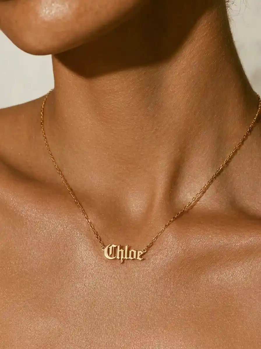 Gothic Name Necklace