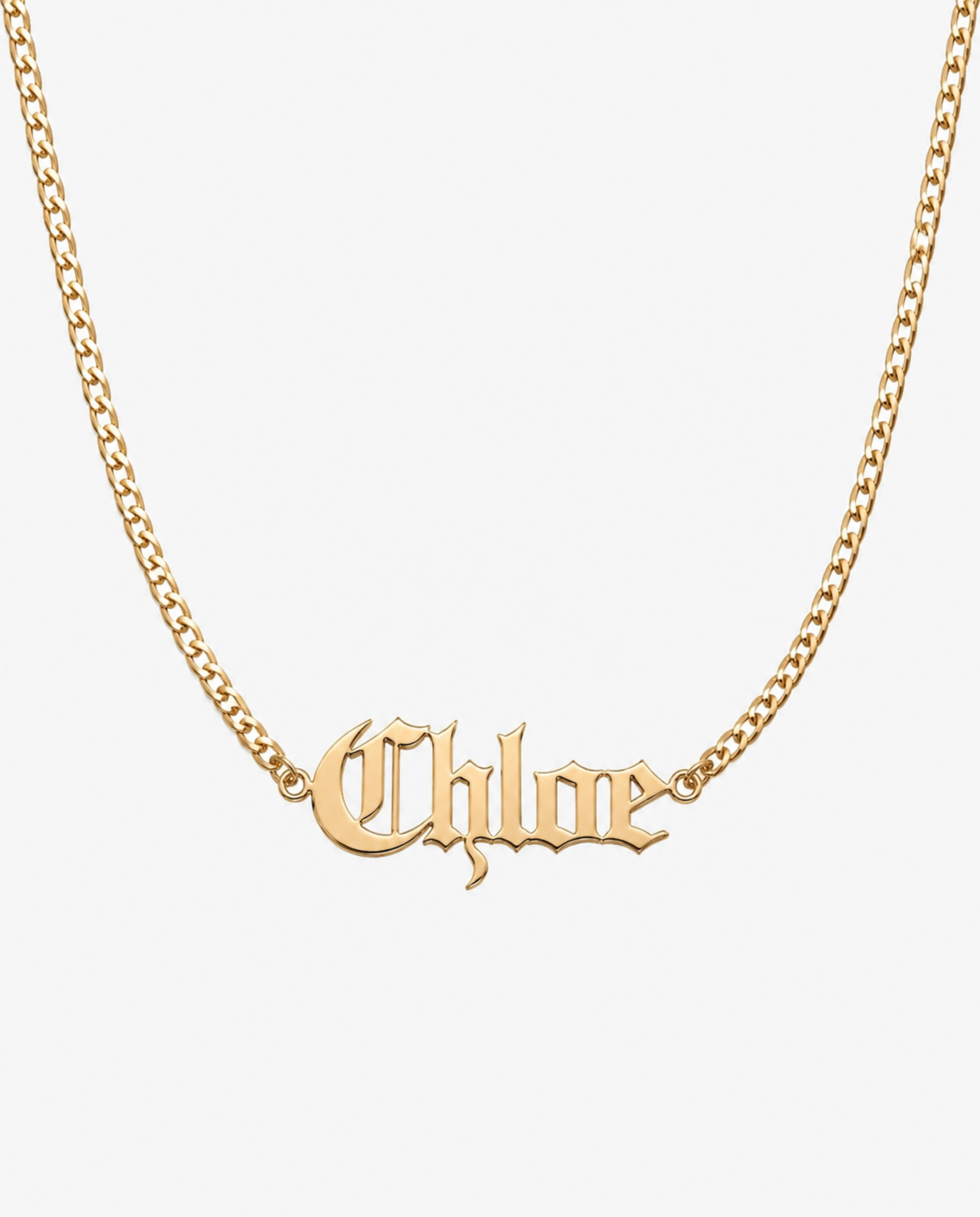 Chunky Gothic Name Necklace