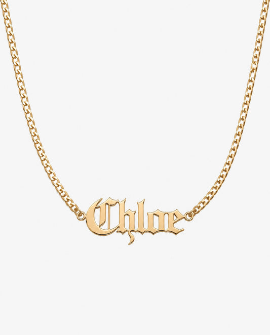 Chunky Gothic Name Necklace
