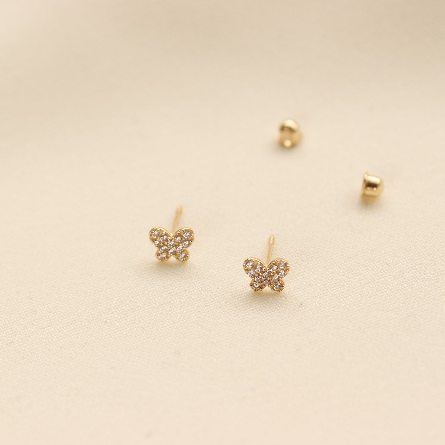 Butterfly CZ Stud Earrings