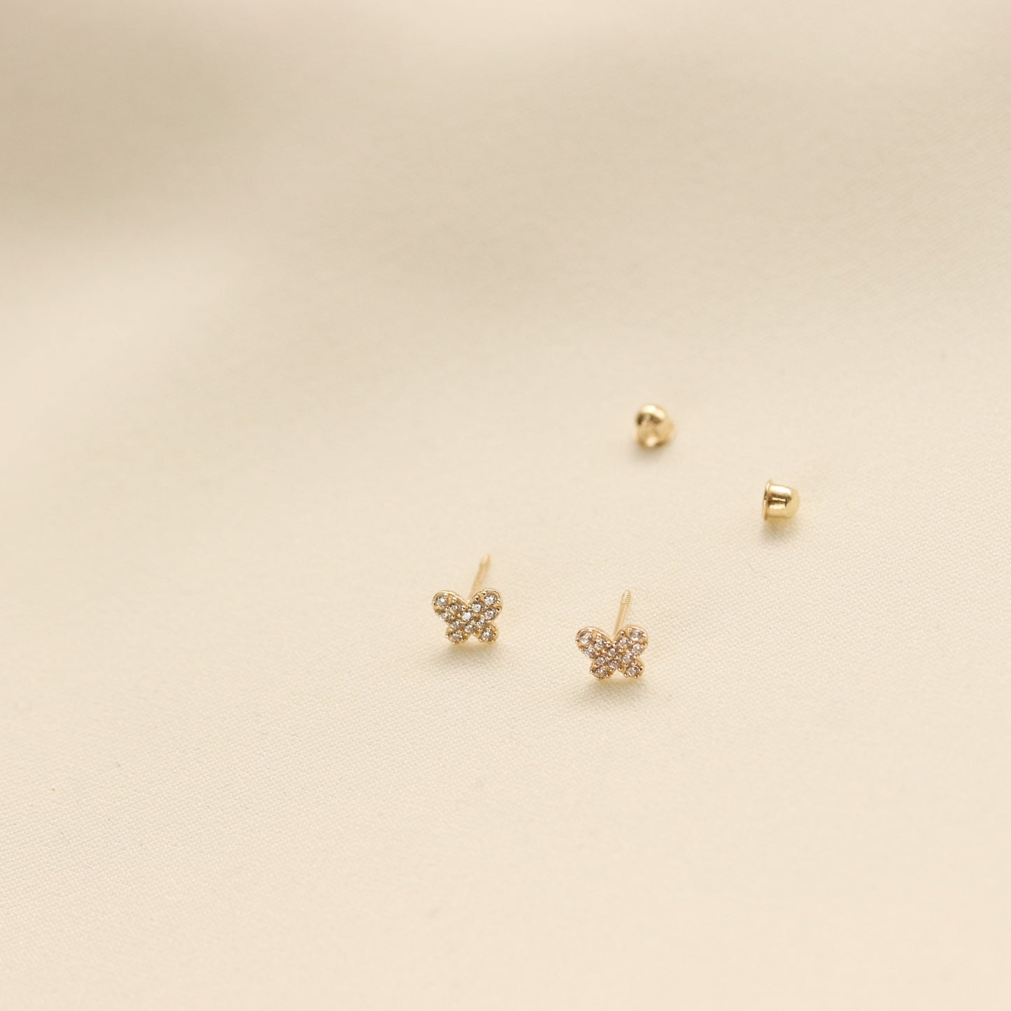 Butterfly CZ Stud Earrings