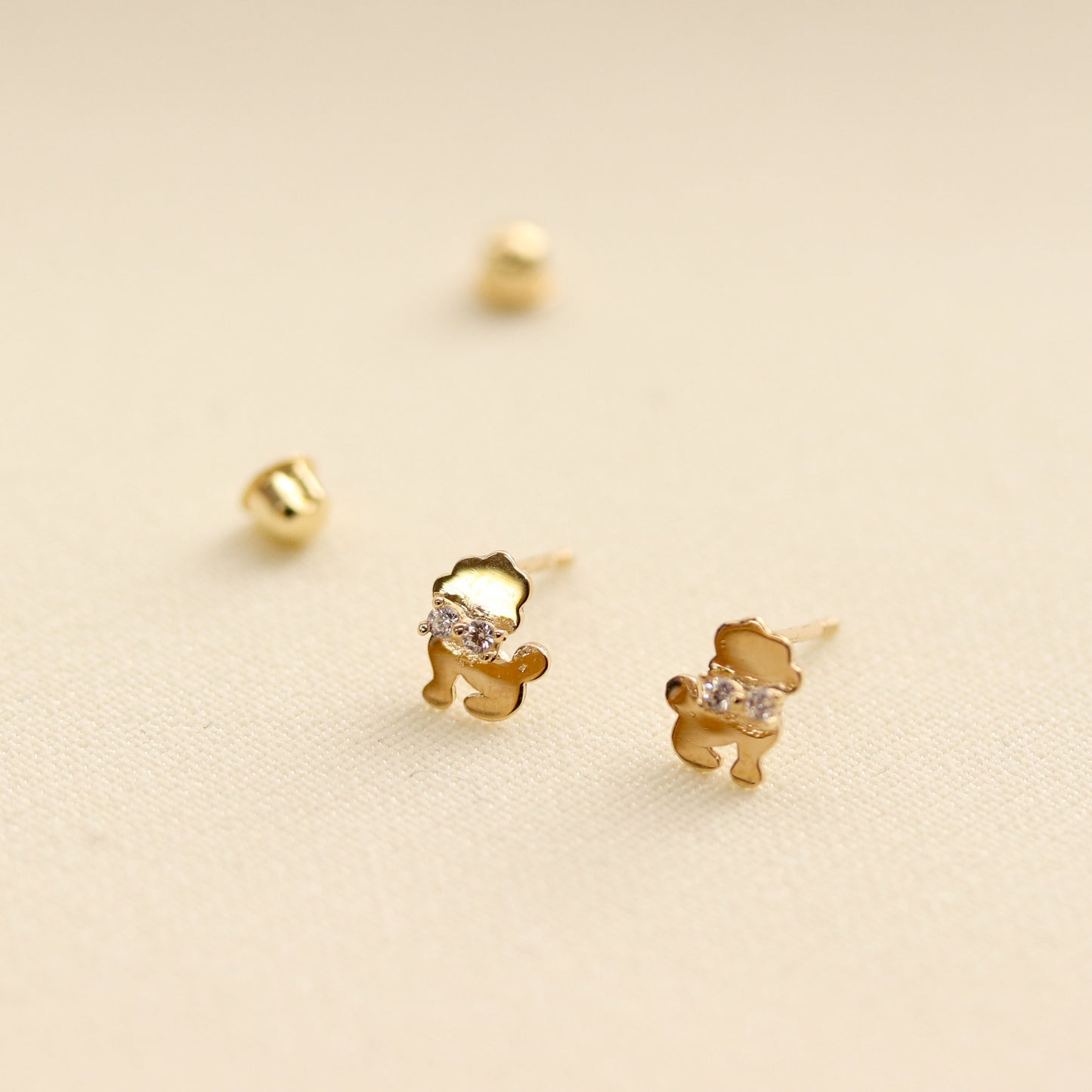 Dog CZ Stud Earrings