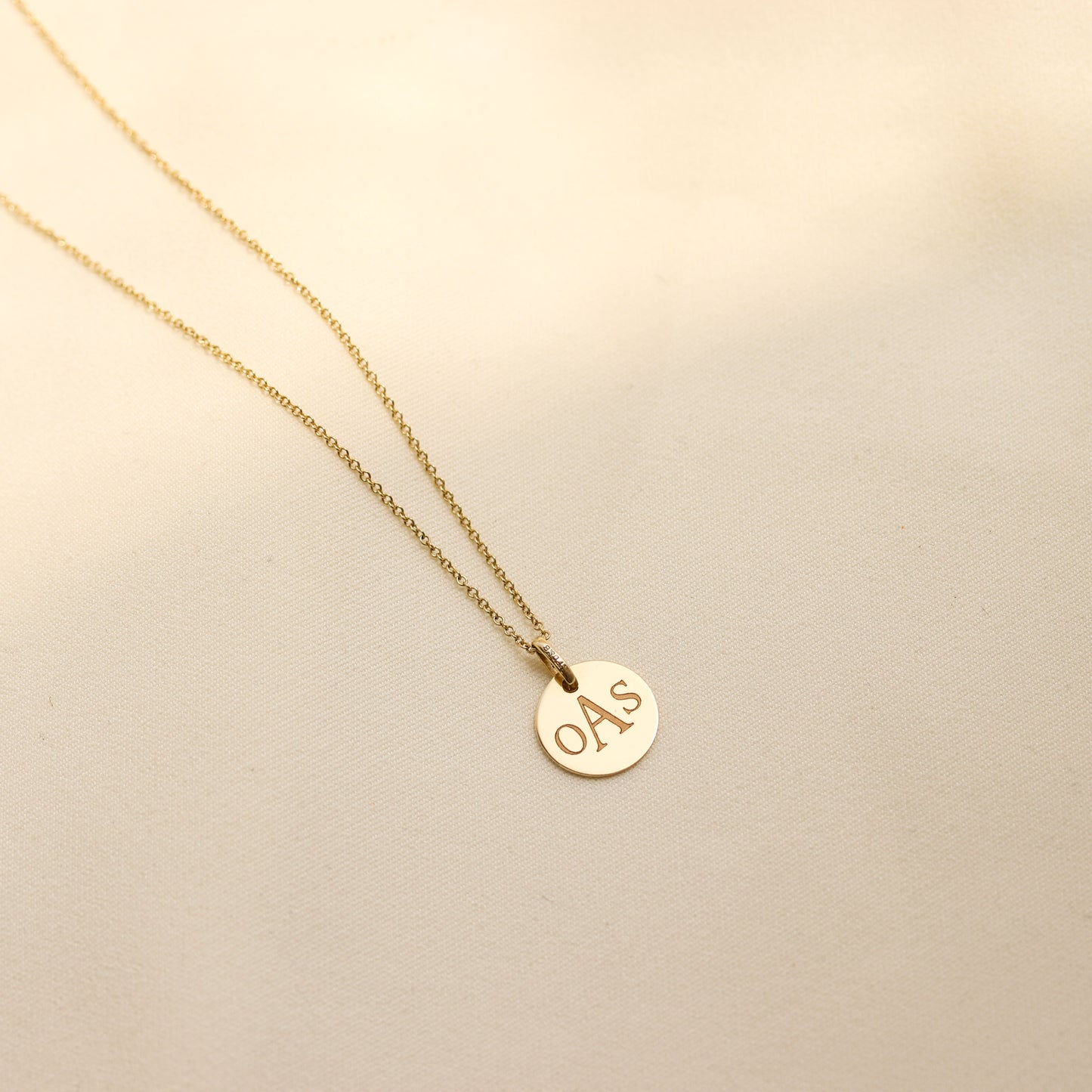Dainty Engravable Circle Necklace