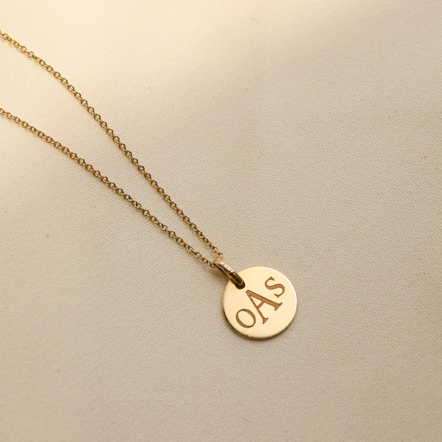 Dainty Engravable Circle Necklace