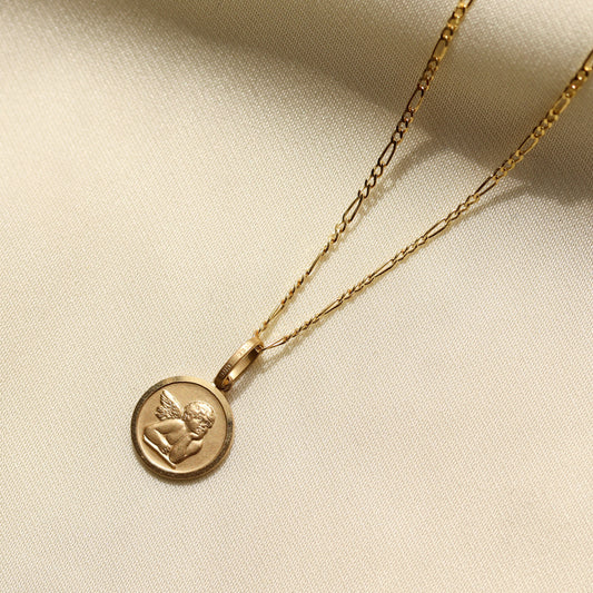 Angel Gold Coin Necklace