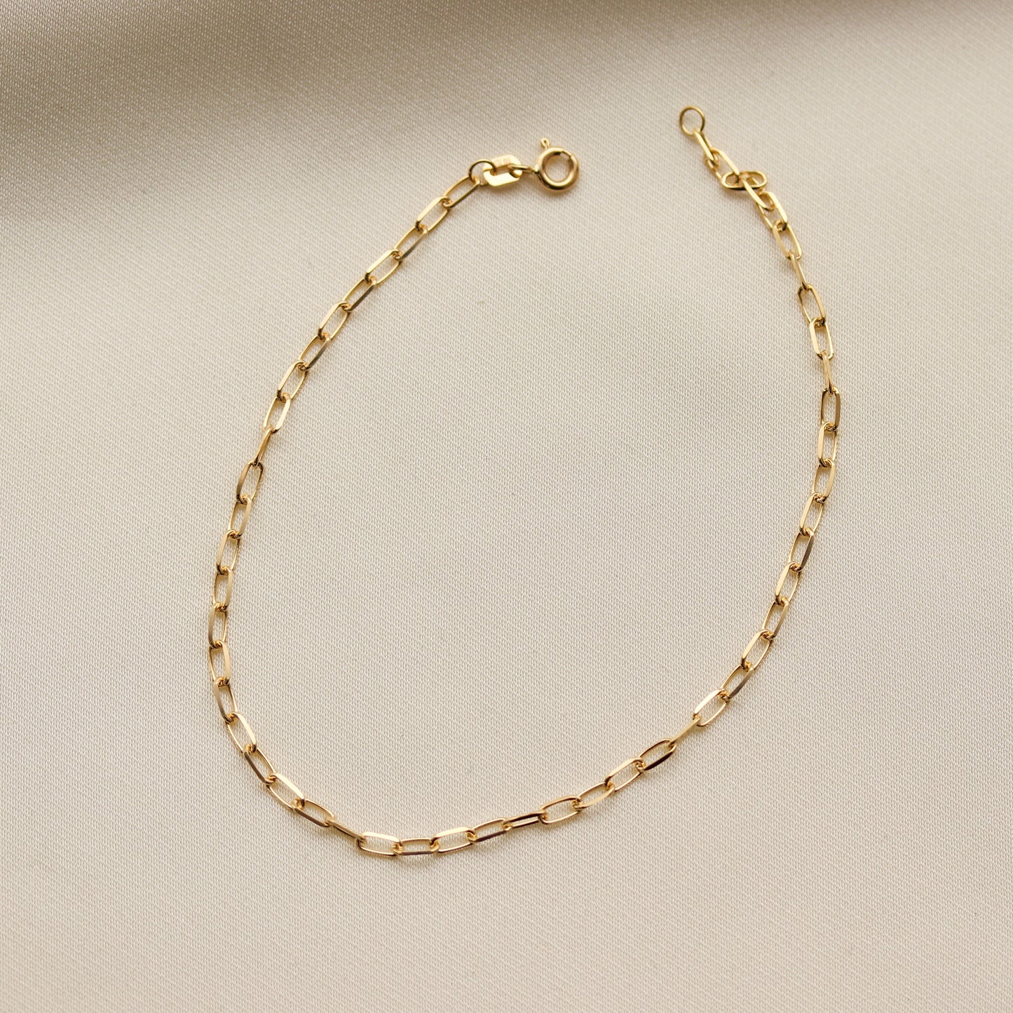 Thin Paperclip Anklet