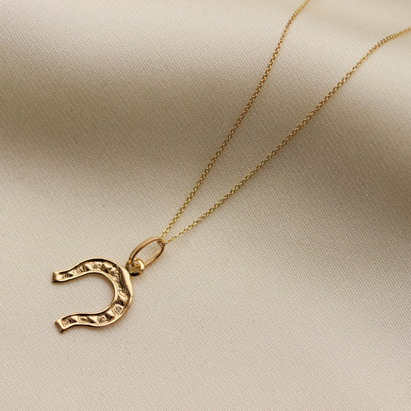 14K Yellow Gold Tiny Posh® Horseshoe Necklace - Gracious Rose Jewelry