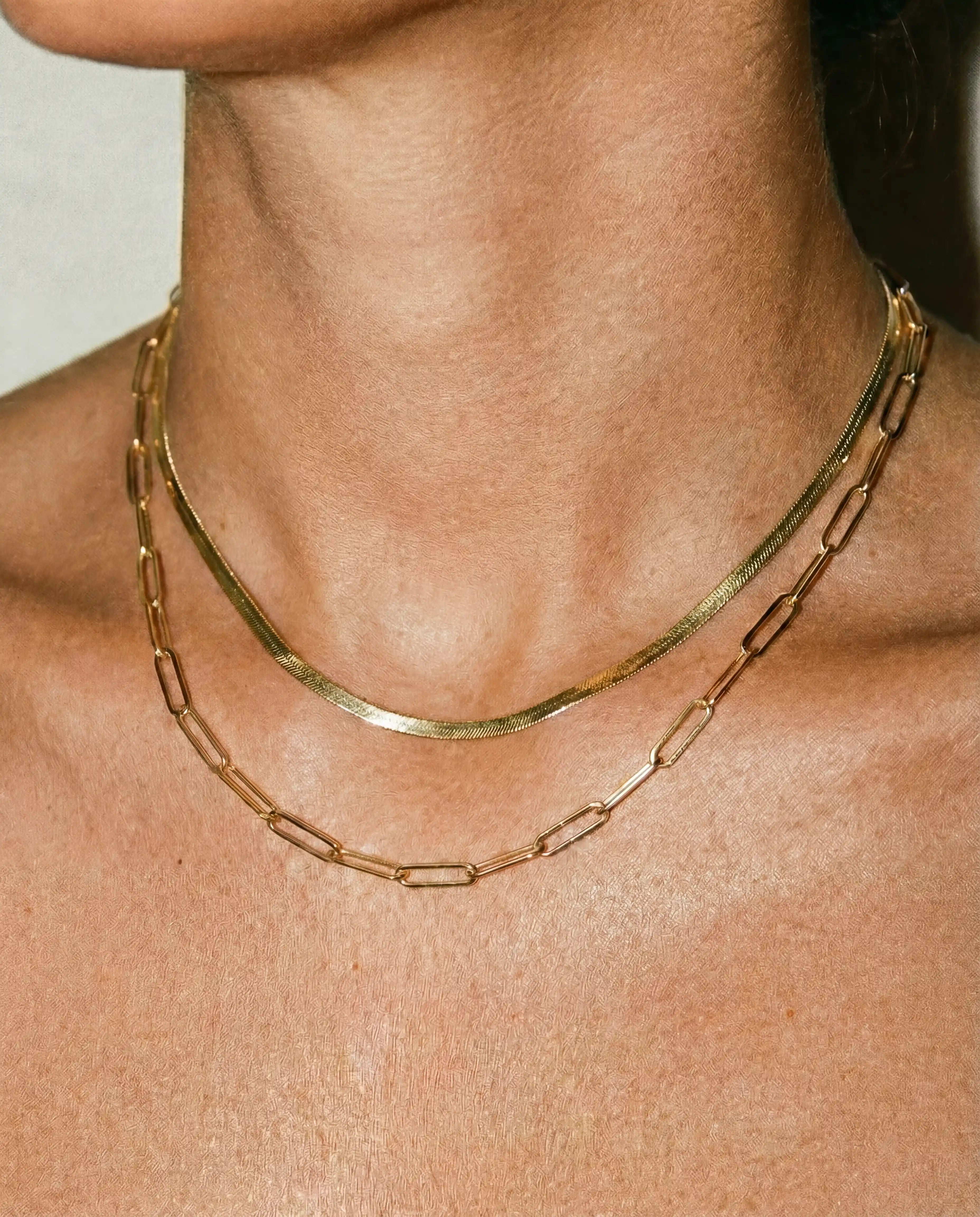 Gift Bundle: Large Paperclip & Herringbone Chain